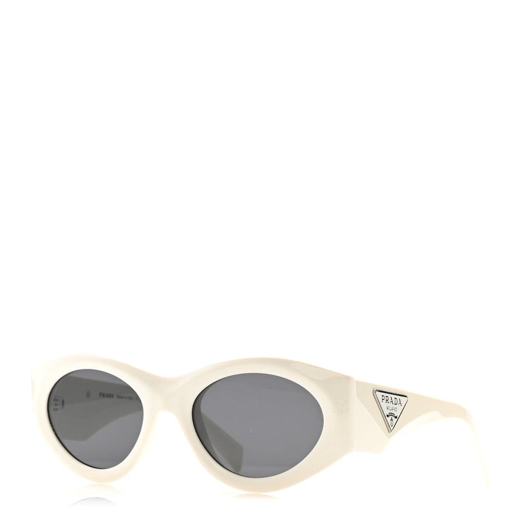 Prada Oval Sunglasses — White SPR 20Z