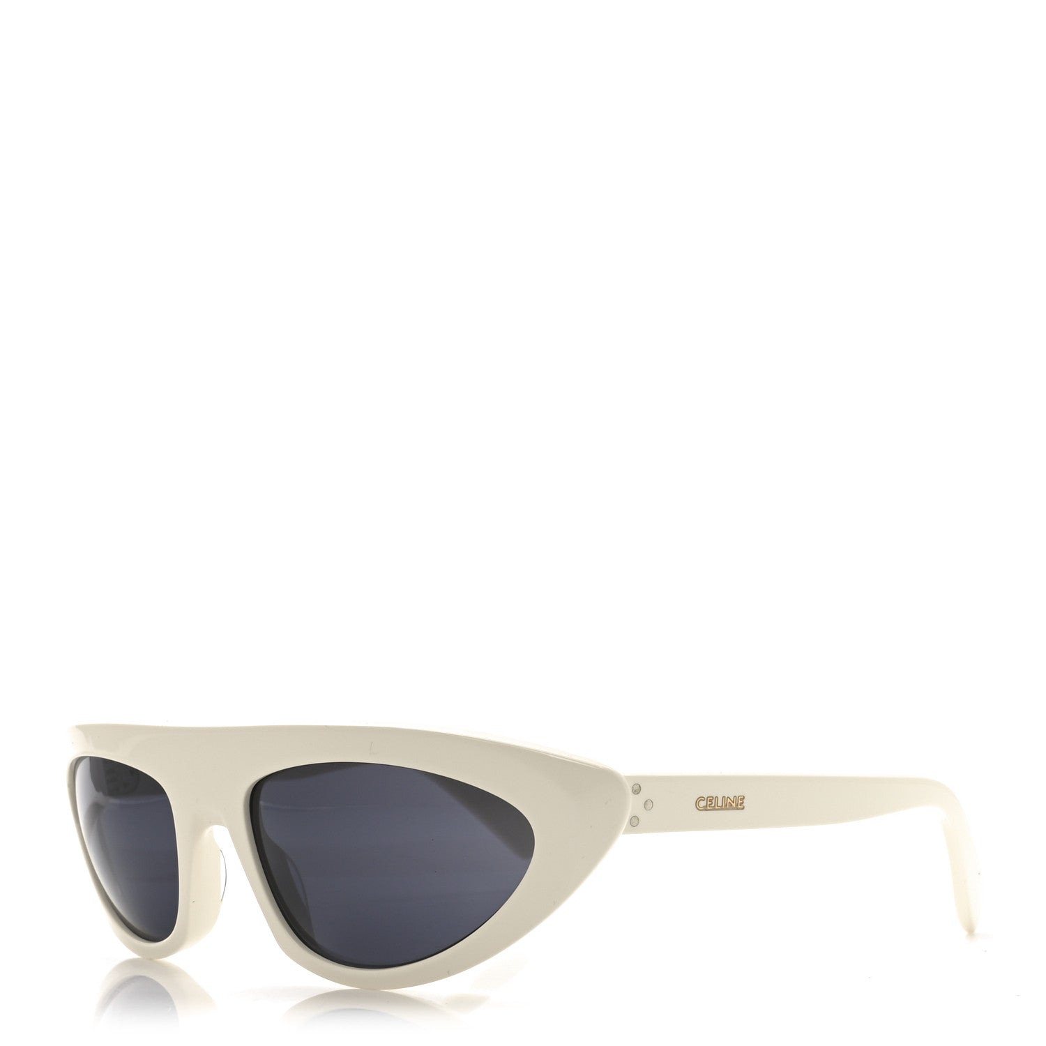 Celine Round Sunglasses — White