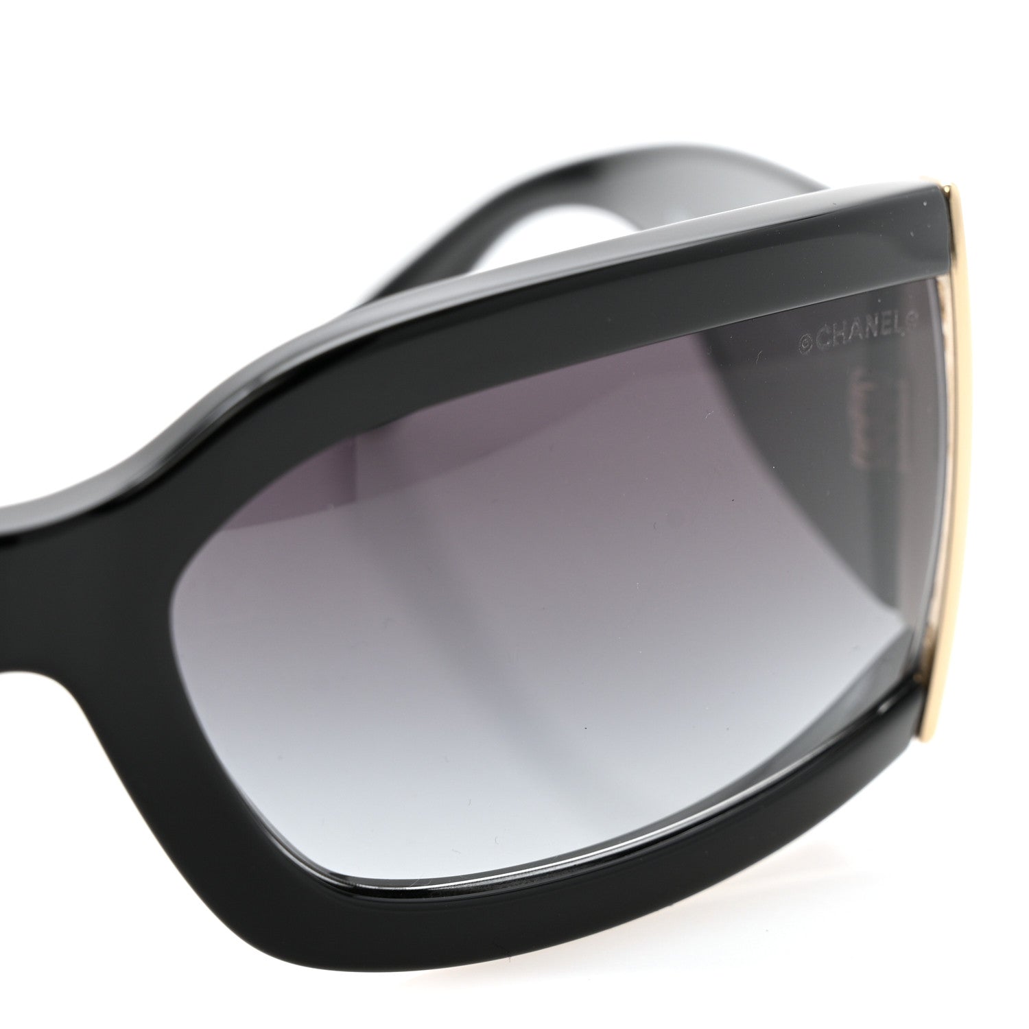 Chanel Rectangle Sunglasses — Black