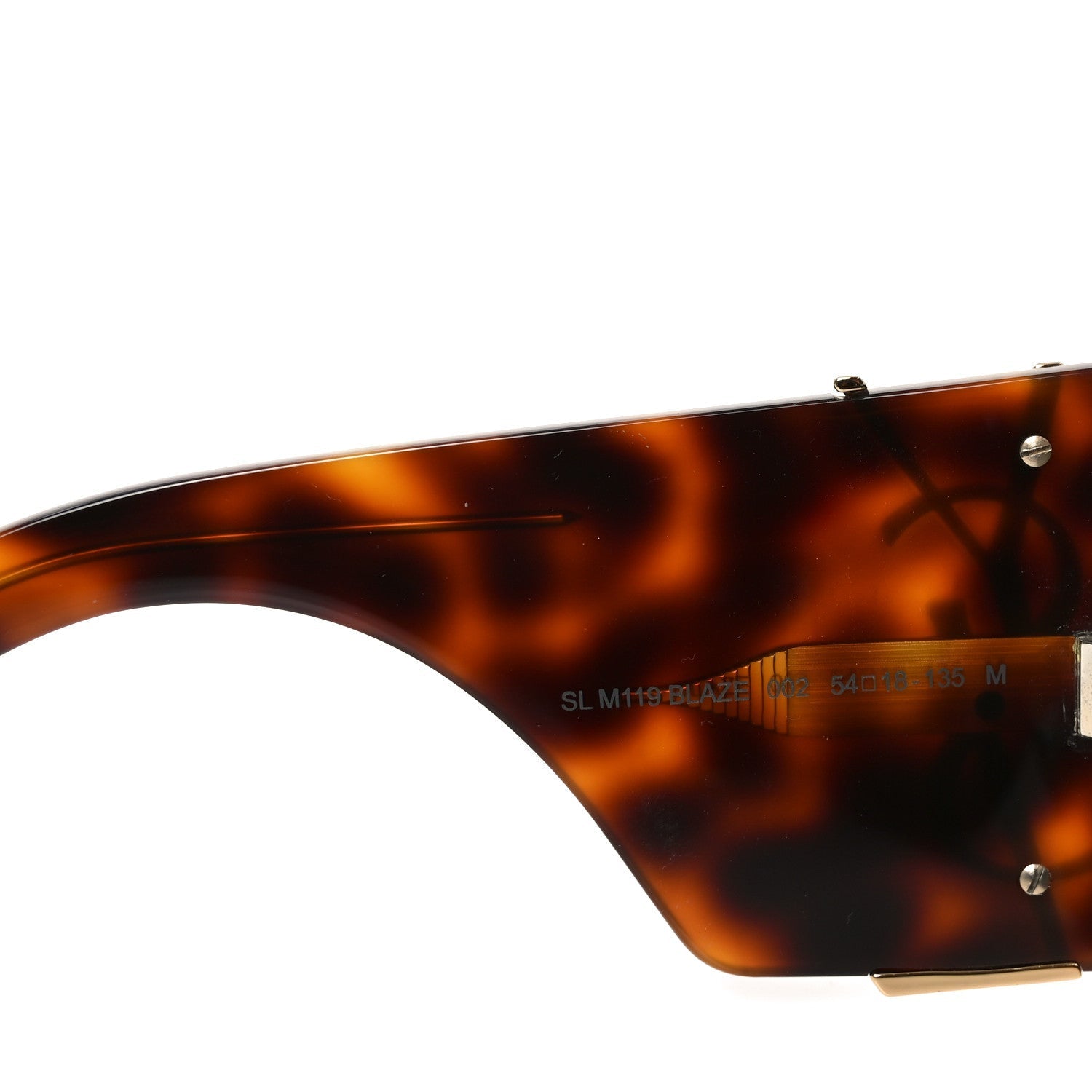 Saint Laurent Square Sunglasses — Tortoise