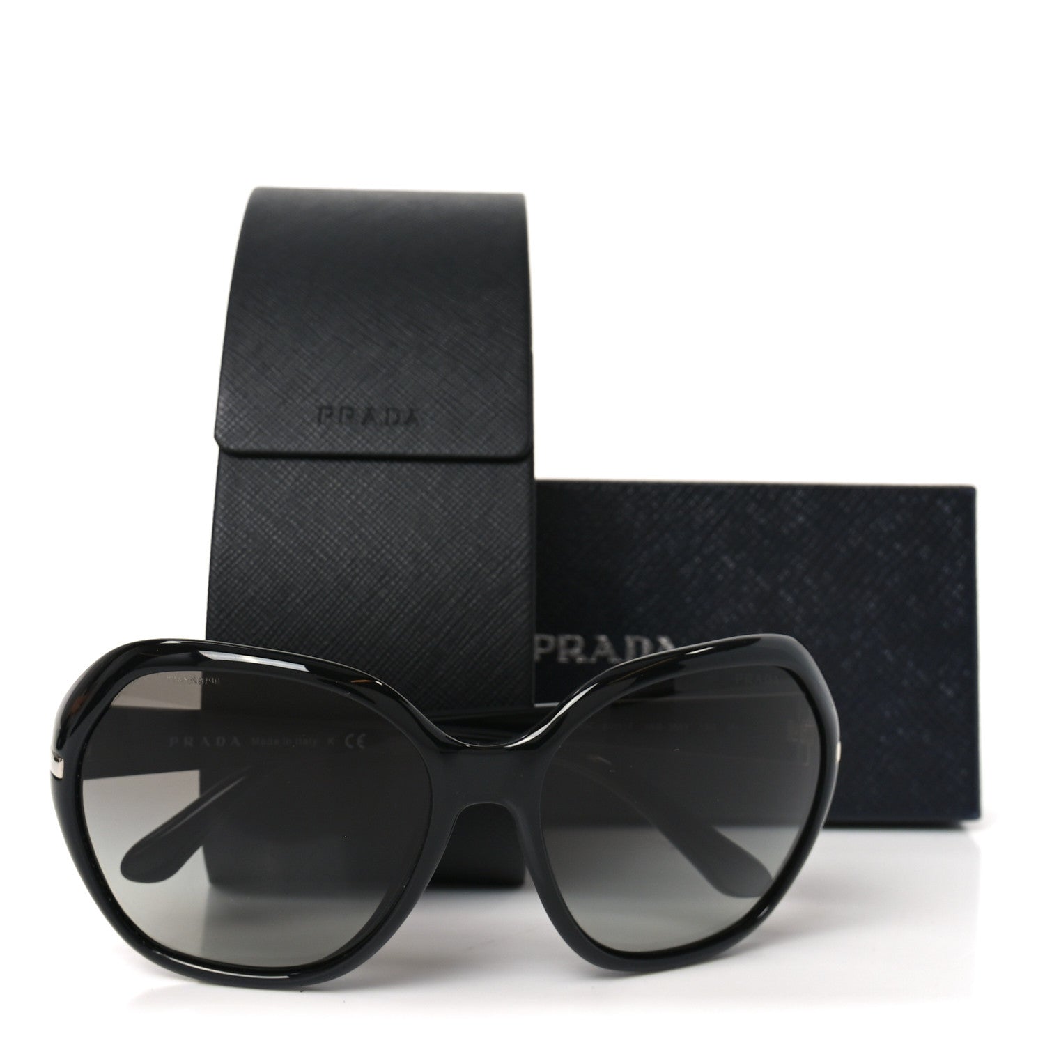 Prada Round Sunglasses — Black SPR14N