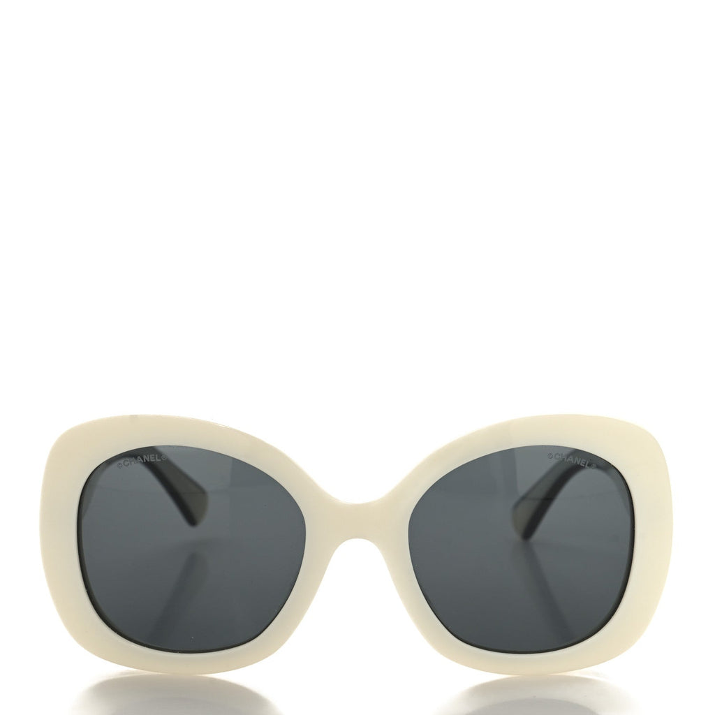Chanel Oversized Sunglasses — White