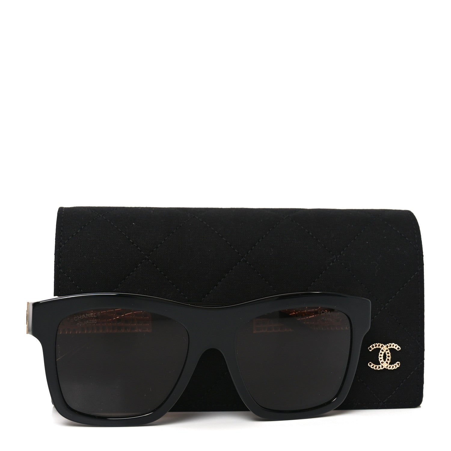 Chanel Square Sunglasses — Black 5533-A