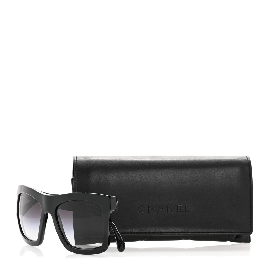 Chanel Oversized Square Sunglasses — Black