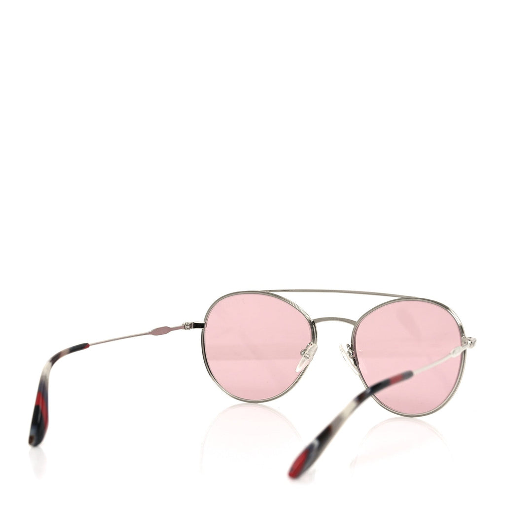 Prada Round Sunglasses — Silver