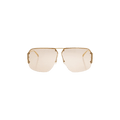 Bottega Veneta Aviator Sunglasses — Gold