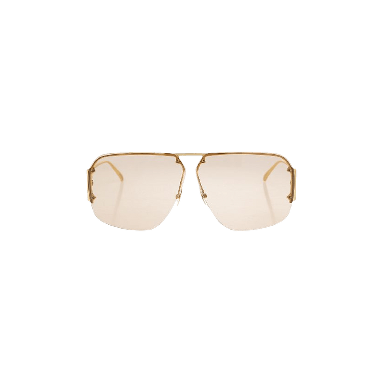 Bottega Veneta Aviator Sunglasses — Gold