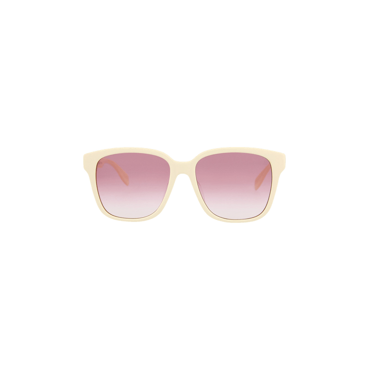 Alexander McQueen Square Frame Acetate Sunglasses — White