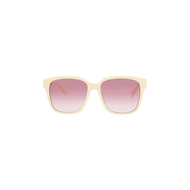 Alexander McQueen Square Frame Acetate Sunglasses — White