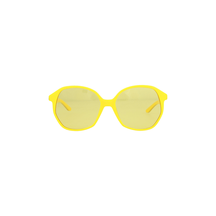 Balenciaga Round Frame Acetate Sunglasses — Yellow