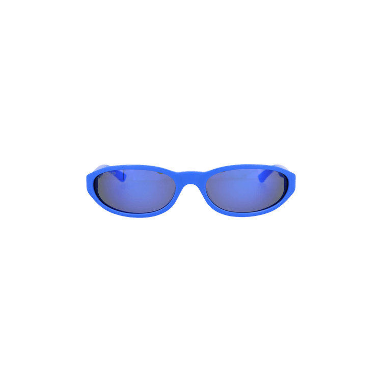 Balenciaga Round Frame Acetate Sunglasses — Blue