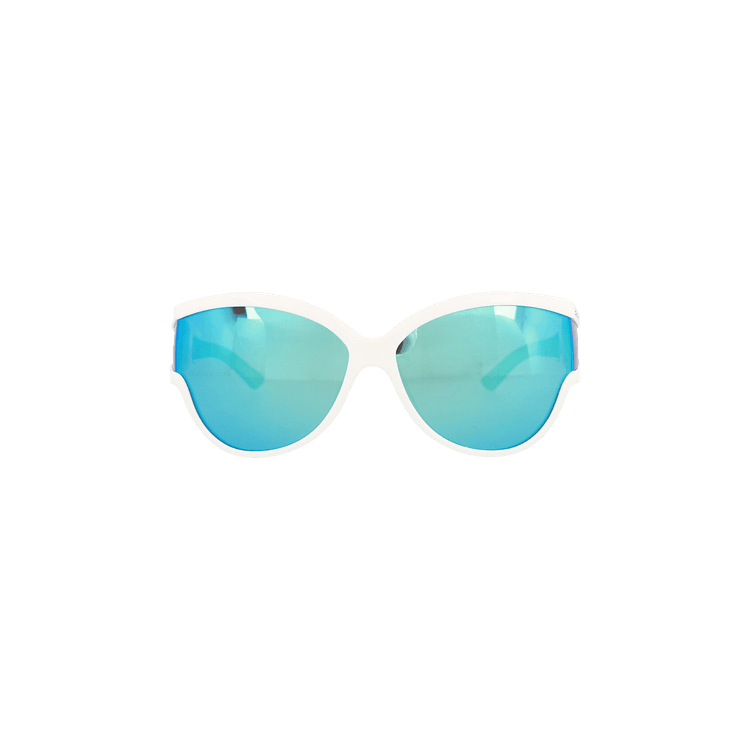 Balenciaga Round Frame Sunglasses — White