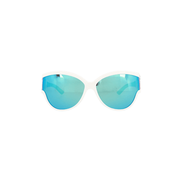 Balenciaga Round Frame Sunglasses — White