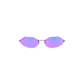 Balenciaga Round Frame Metal Sunglasses — Purple