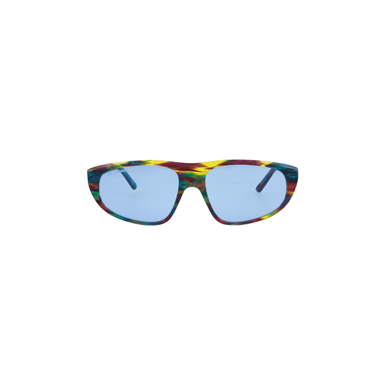 Balenciaga Square Frame Acetate Sunglasses — Multi-Color