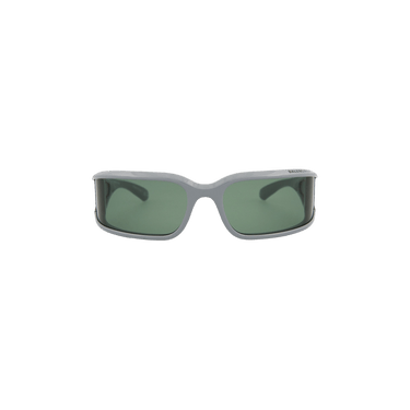 Balenciaga Square Frame Bio Injection Rilsan Sunglasses — Grey