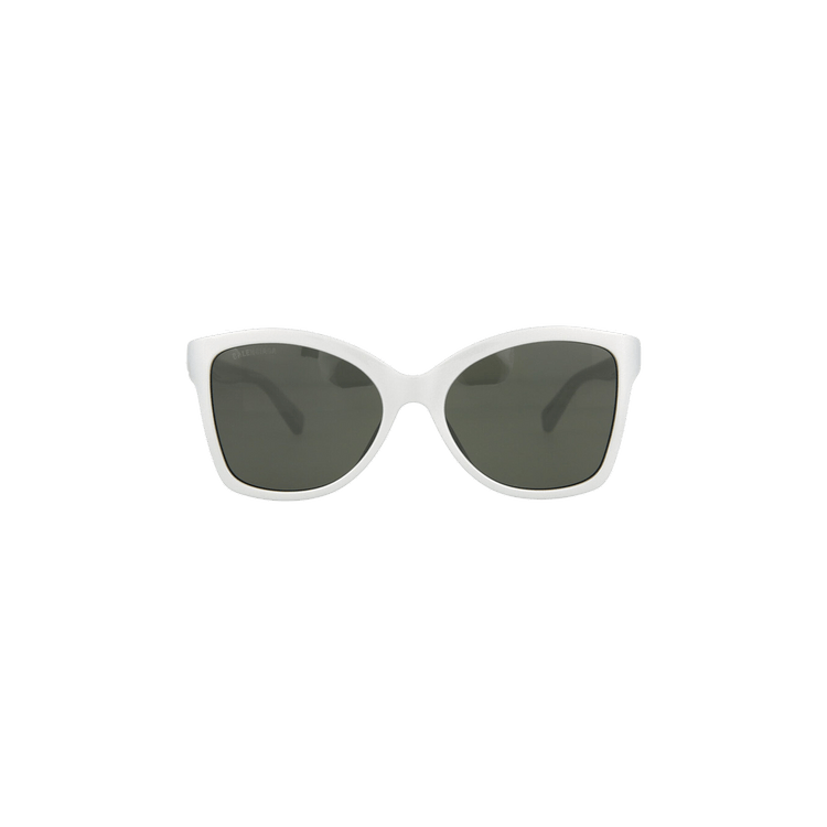 Balenciaga Round Frame Bio Injection Rilsan Sunglasses — Silver