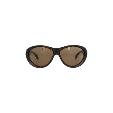 Balenciaga Aviator Style Bio Injection Rilsan Sunglasses — Brown