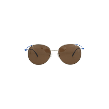 Balenciaga Round Frame Metal Sunglasses — Silver