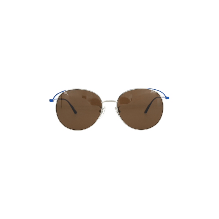 Balenciaga Round Frame Metal Sunglasses — Silver