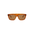 Bottega Veneta Square Frame Acetate Sunglasses — Brown