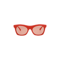 Bottega Veneta Square Frame Acetate Sunglasses — Red