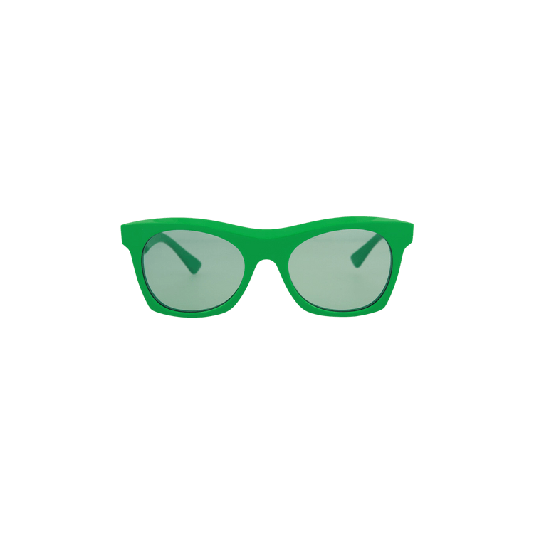 Bottega Veneta Square Frame Acetate Sunglasses — Green