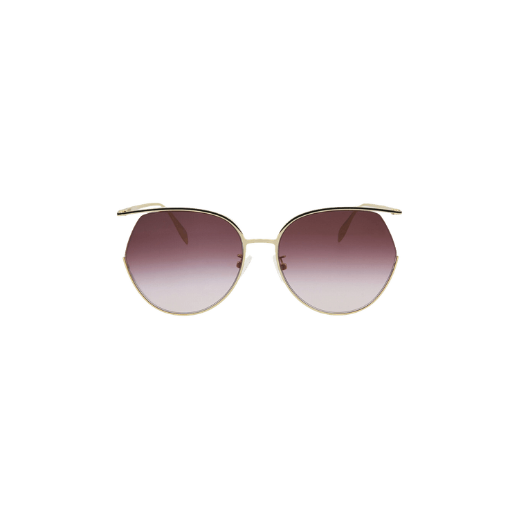 Gucci Round Frame Metal Sunglasses — Gold