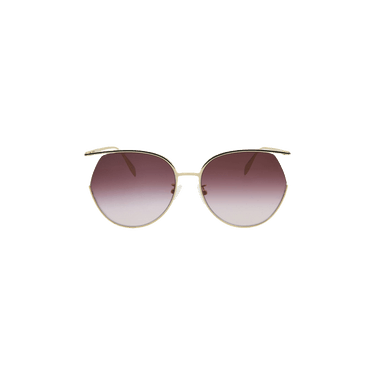 Gucci Round Frame Metal Sunglasses — Gold
