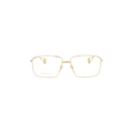 Gucci Rectangle Frame Metal Sunglasses — Gold