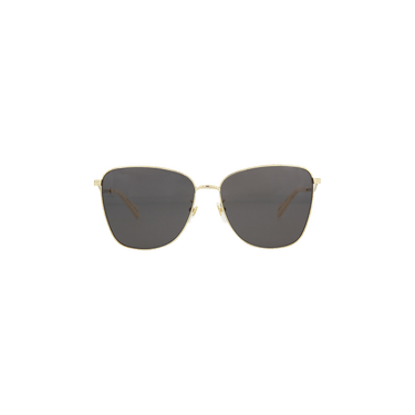 Gucci Square Frame Metal Sunglasses — Gold