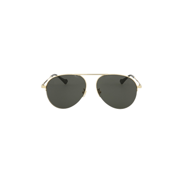 Gucci Aviator Style Metal Sunglasses — Gold