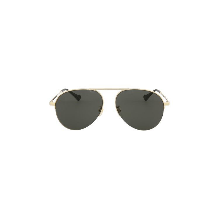 Gucci Aviator Style Metal Sunglasses — Gold