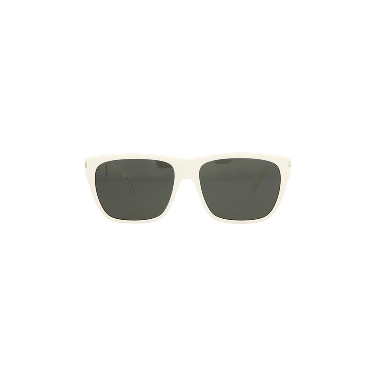 Saint Laurent Square Frame Acetate Sunglasses — White