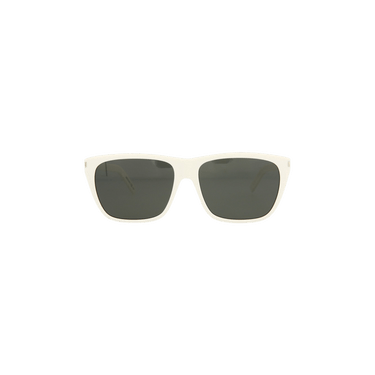 Saint Laurent Square Frame Acetate Sunglasses — White