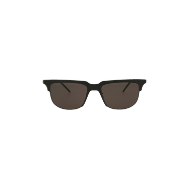 Saint Laurent Square Frame Metal Sunglasses — Black