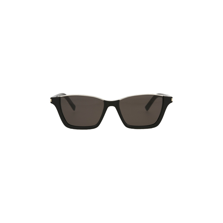 Saint Laurent Round Frame Acetate Sunglasses — Black