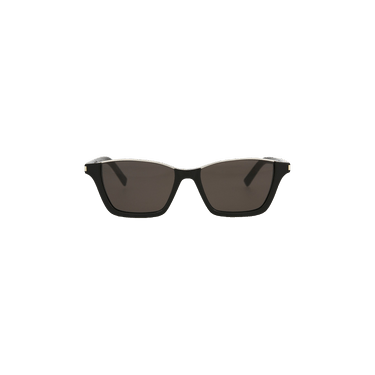 Saint Laurent Round Frame Acetate Sunglasses — Black