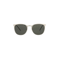 Saint Laurent Round Frame Metal Sunglasses — Silver