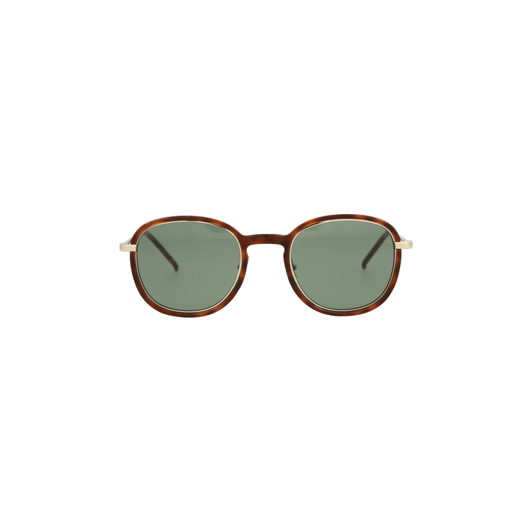 Saint Laurent Square Frame Injection Sunglasses — Brown
