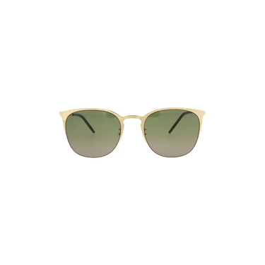 Saint Laurent Round Frame Metal Sunglasses — Gold