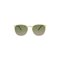 Saint Laurent Round Frame Metal Sunglasses — Gold