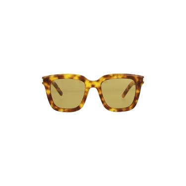 Saint Laurent Square Frame Acetate Sunglasses — Brown