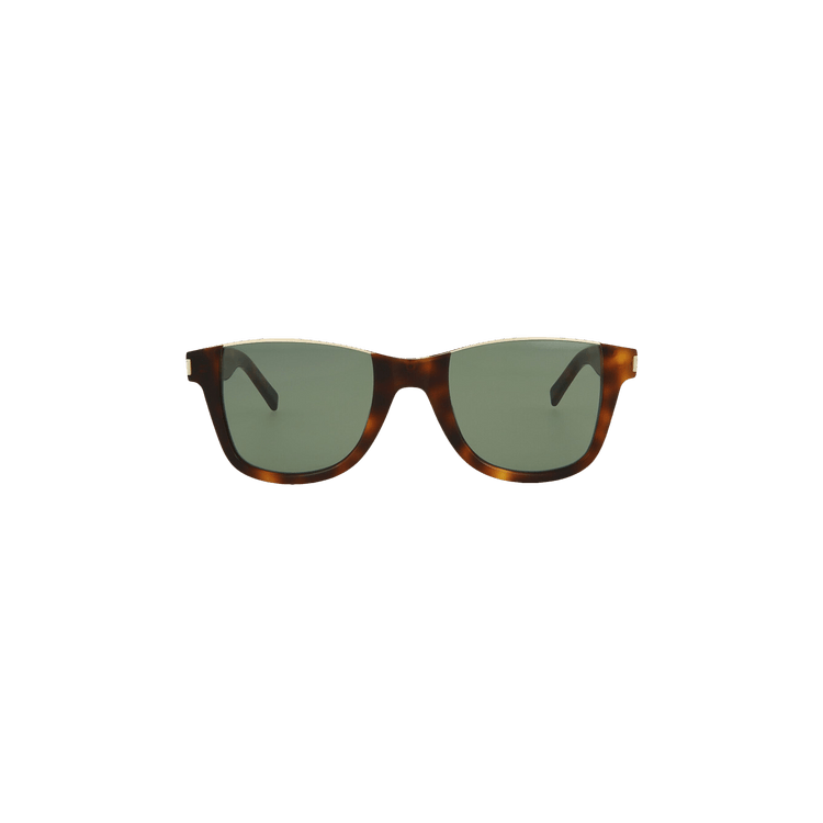 Saint Laurent Round Frame Acetate Sunglasses — Brown