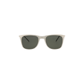 Saint Laurent Square Frame Metal Sunglasses — Silver