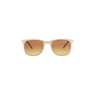 Saint Laurent Square Frame Metal Sunglasses — Gold