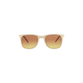 Saint Laurent Square Frame Metal Sunglasses — Gold