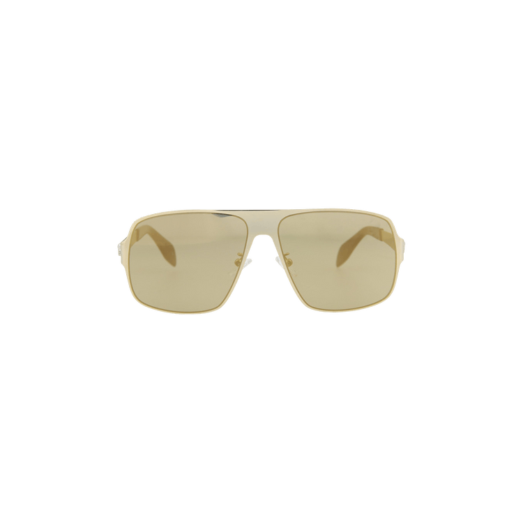 Alexander McQueen Aviator Sunglasses — Gold