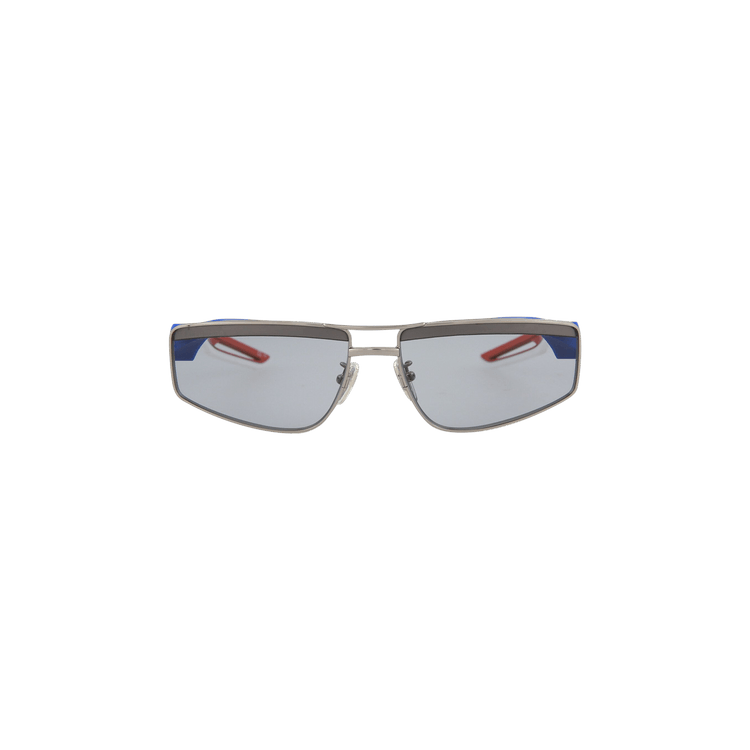 Balenciaga Square Frame Sunglasses — Silver