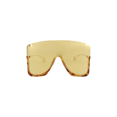 Gucci Rectangle Frame Sunglasses — Brown